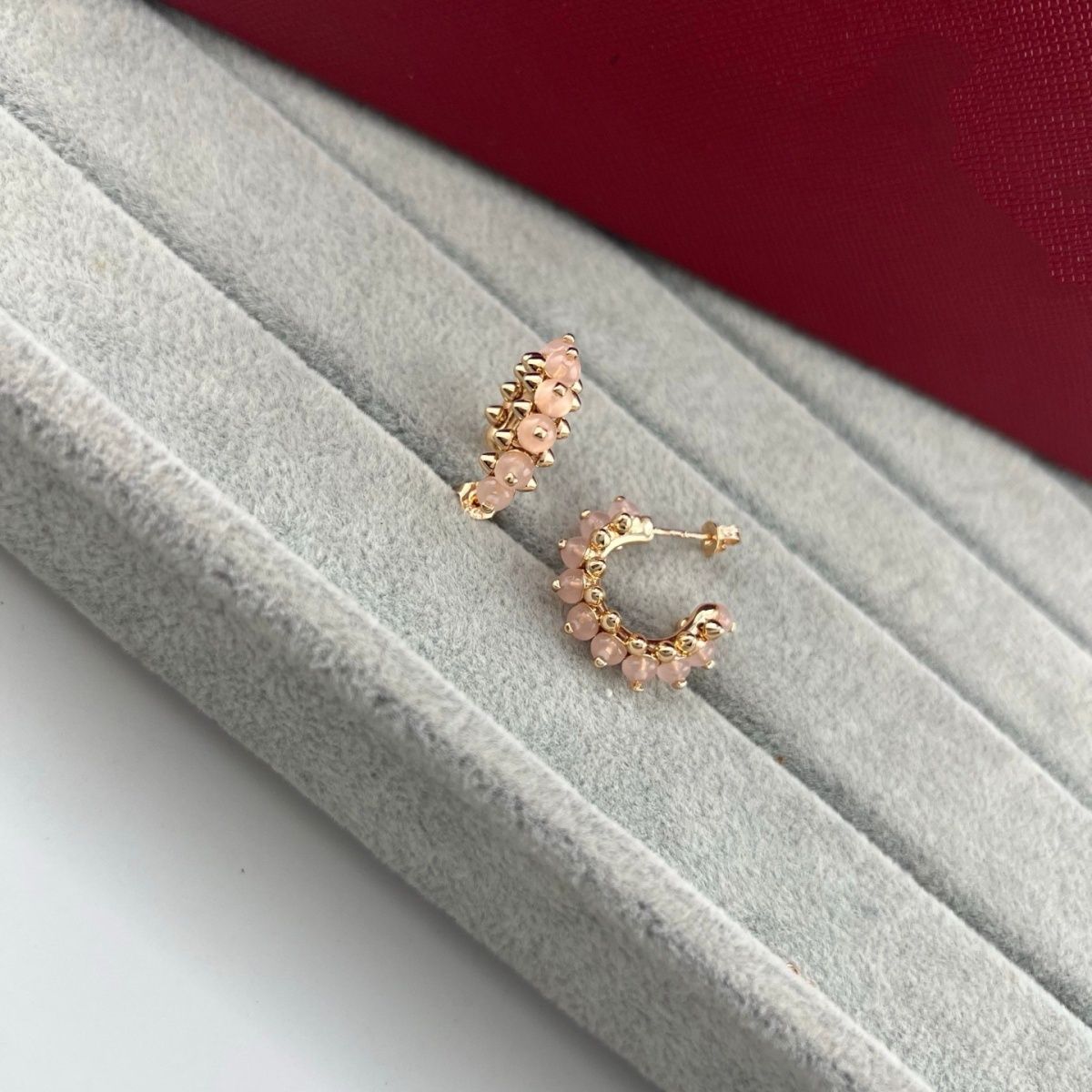 [Stellar Jewelry]NEW COLORED GEMSTONE COLLECTION SMALL HOOP EARRINGS