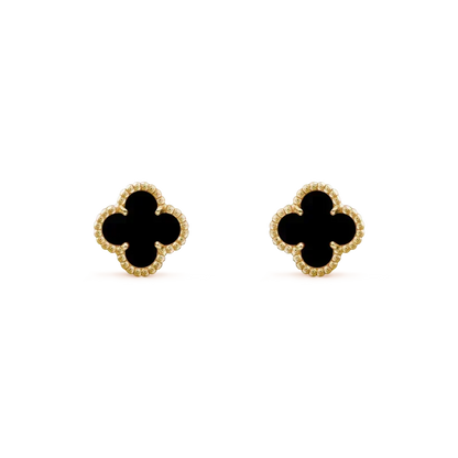 [Stellar Jewelry]CLOVER MINI 9.5MM BLACK MOP EARRINGS
