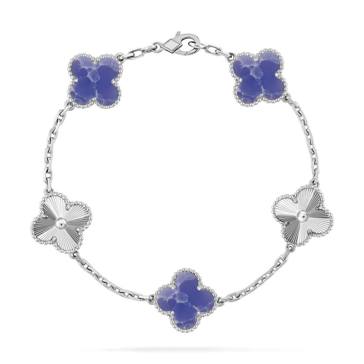 [Stellar Jewelry]CLOVER 5 MOTIF BLUE VEINS BRACELET COLLECTION