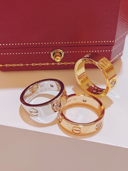 [Stellar Jewelry]Three-Diamond Ring