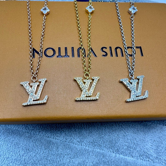 [Stellar Jewelry]FULL DIAMOND LETTER NECKLACE