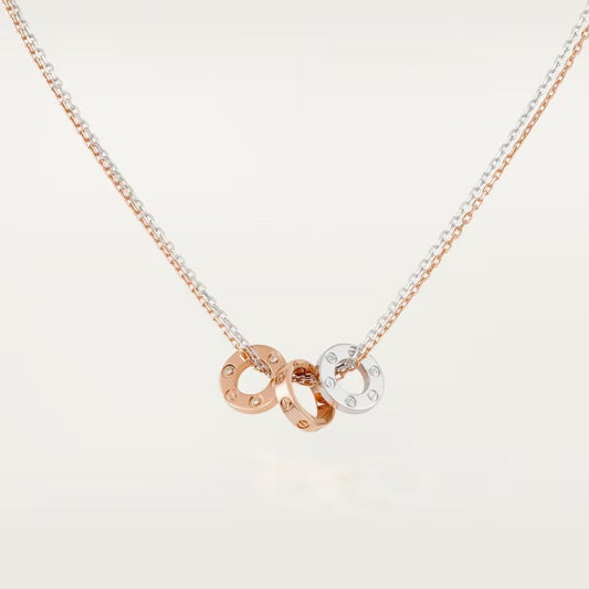[Stellar Jewelry]LOVE 6 DIAMOND PENDANT NECKLACE