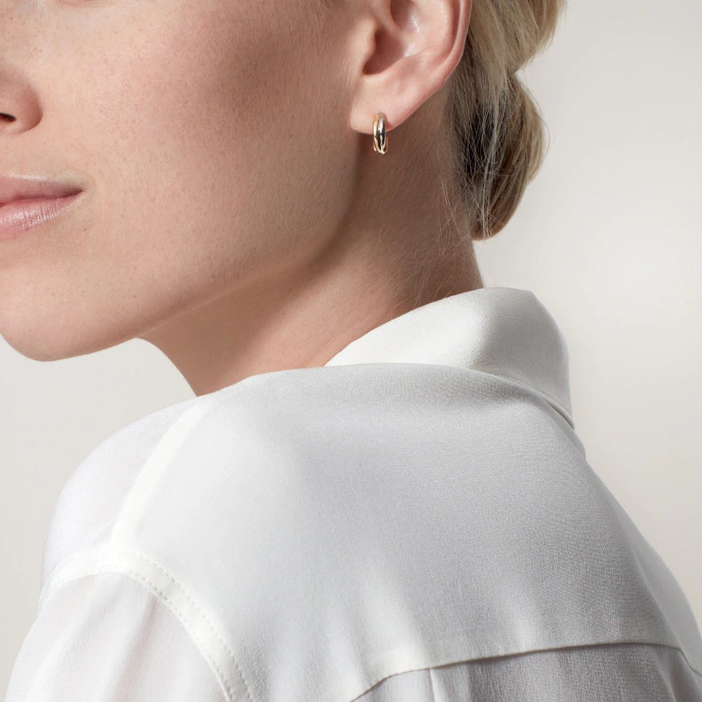 [Stellar Jewelry]TRINITY ON DIAMOND MINI EARRINGS
