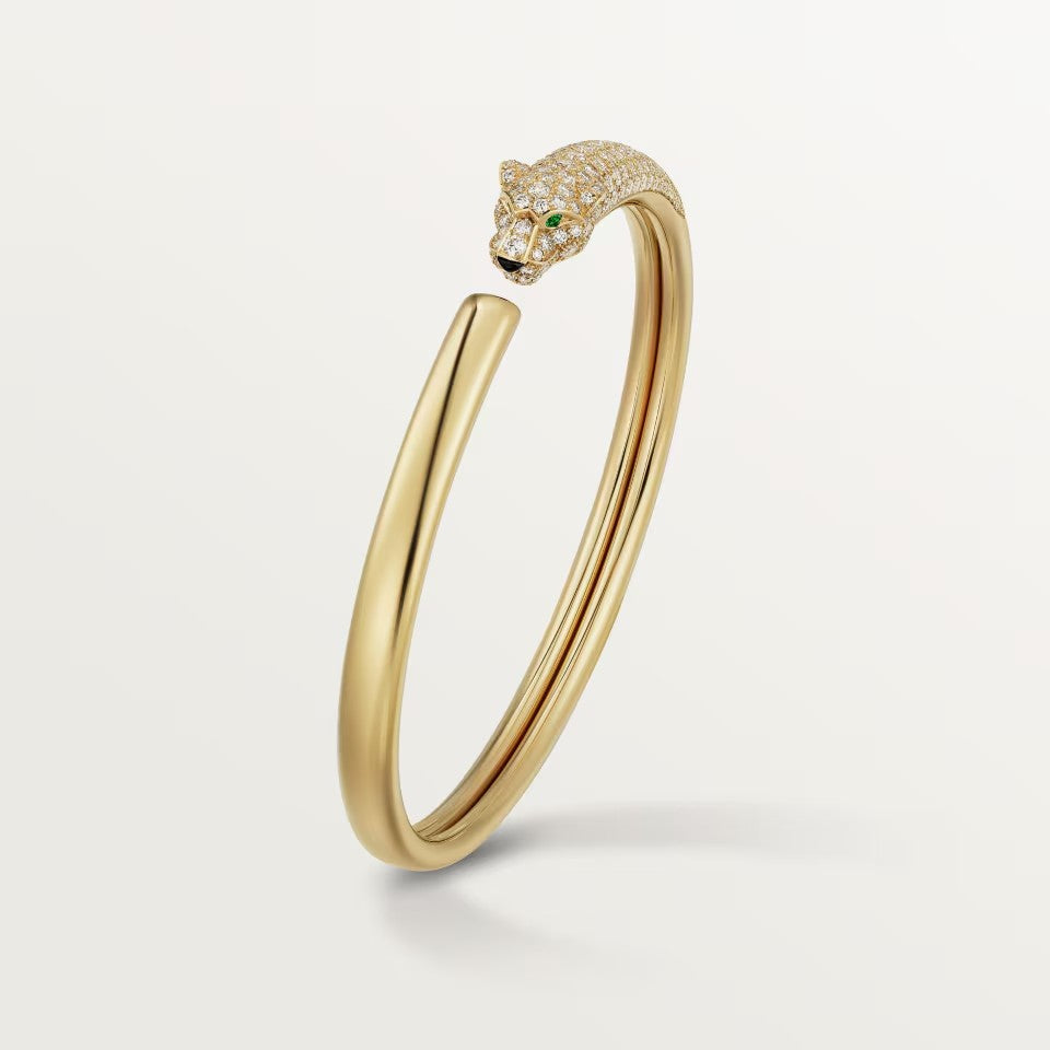 [Stellar Jewelry]PANTHERE HALF DIAMOND OPEN BRACELET