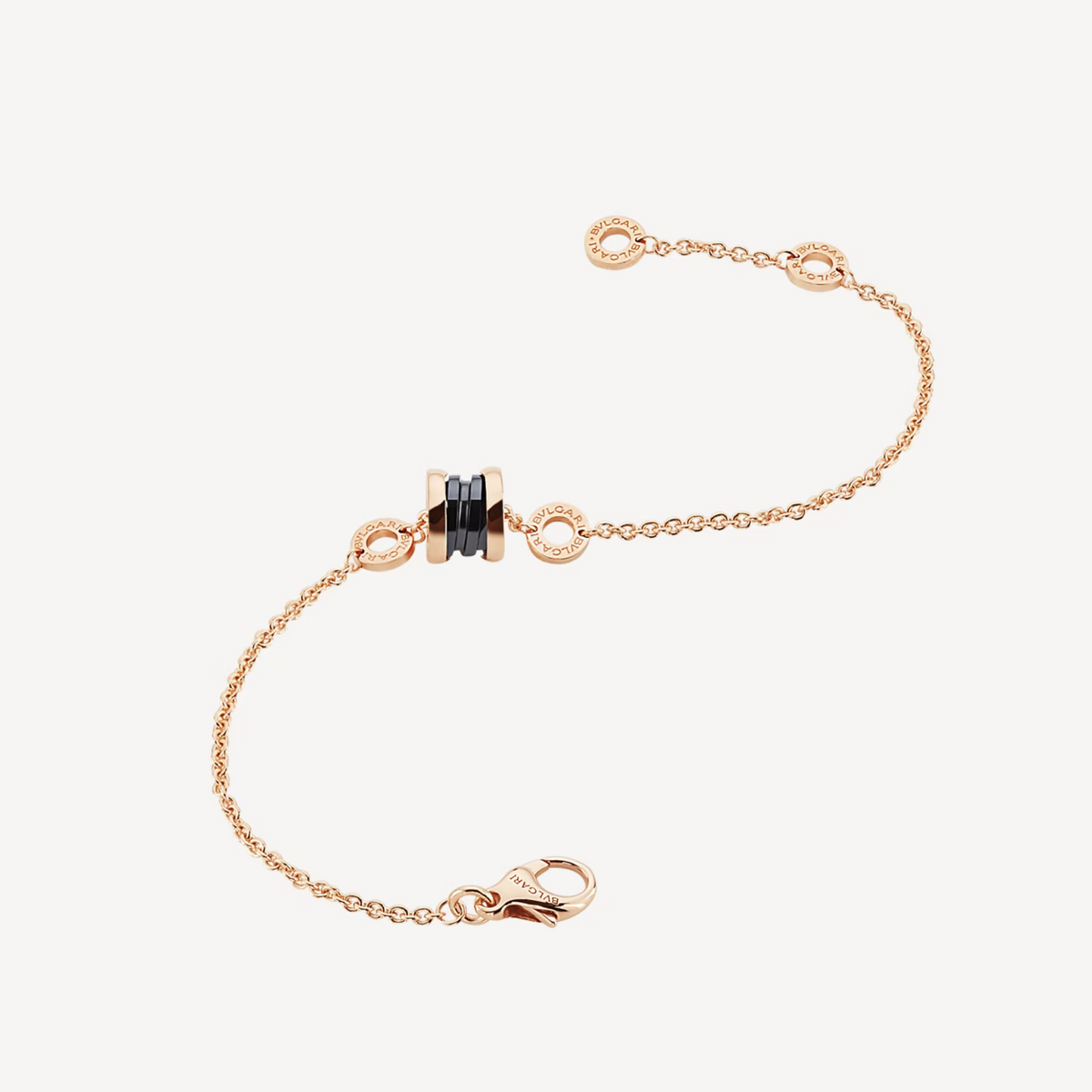 [Stellar Jewelry]ZERO 1 SOFT PINK GOLD AND BLACK CERAMIC BRACELET