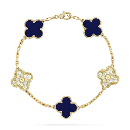 [Stellar Jewelry]CLOVER 5 MOTIF LAPIS LAZULI BRACELET COLLECTION