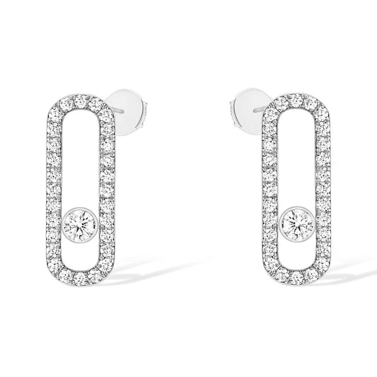 [Stellar Jewelry]MOVE UNO STUD DIAMOND PAVED EARRINGS