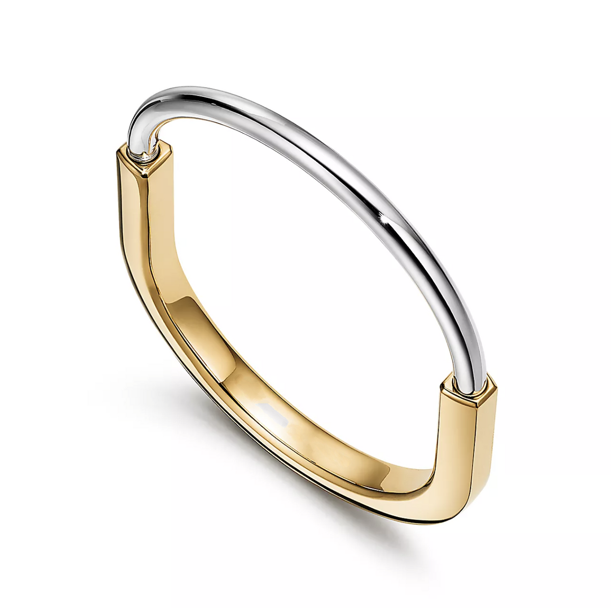 [Stellar jewels]LOCK BRACELET YELLOW AND WHITE GOLD