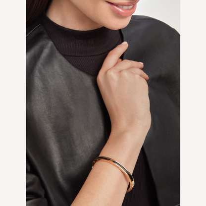 [Stellar Jewelry]ZERO 1 PINK GOLD WITH BLACK CERAMIC BRACELET