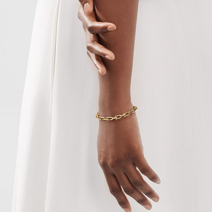 [Stellar jewels]HARDWEAR SMALL LINK 26 MOTIF GOLD BRACELET