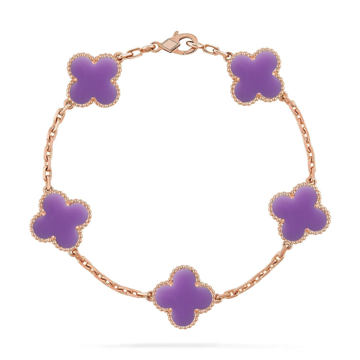 [Stellar Jewelry]CLOVER 5 MOTIF LIGHT PURPLE BRACELET COLLECTION