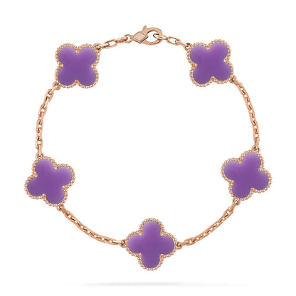 [Stellar Jewelry]CLOVER 5 MOTIF LIGHT PURPLE BRACELET COLLECTION