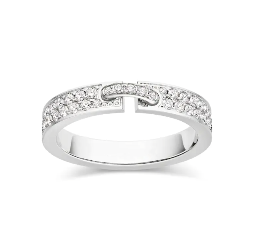 [Stellar Jewelry]ALLIANCE LIENS VIDENCE PAVED DIAMOND 4MM RING