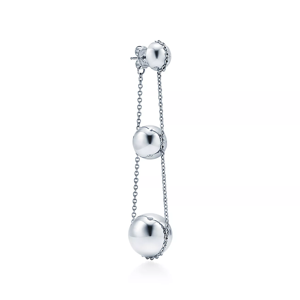 [Stellar jewels]TRIPLE DROP SILVER EARRINGS