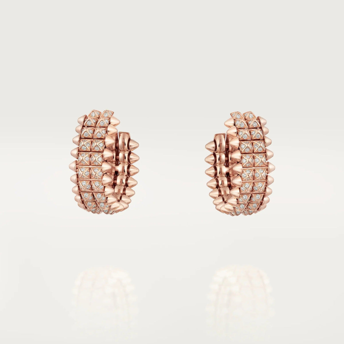 [Stellar Jewelry]CLASH 9.2MM FULL DIAMOND DOUBLE ROW EARRINGS