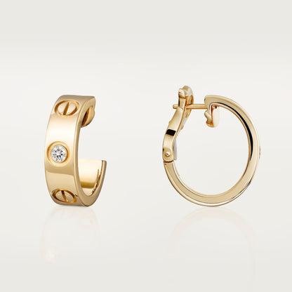 [Stellar Jewelry]LOVE EARRINGS 5.7MM 2 DIAMONDS