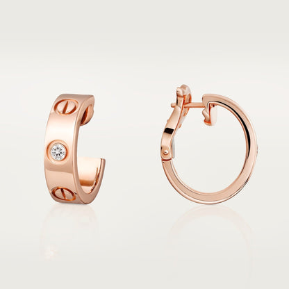 [Stellar Jewelry]LOVE EARRINGS 5.7MM 2 DIAMONDS