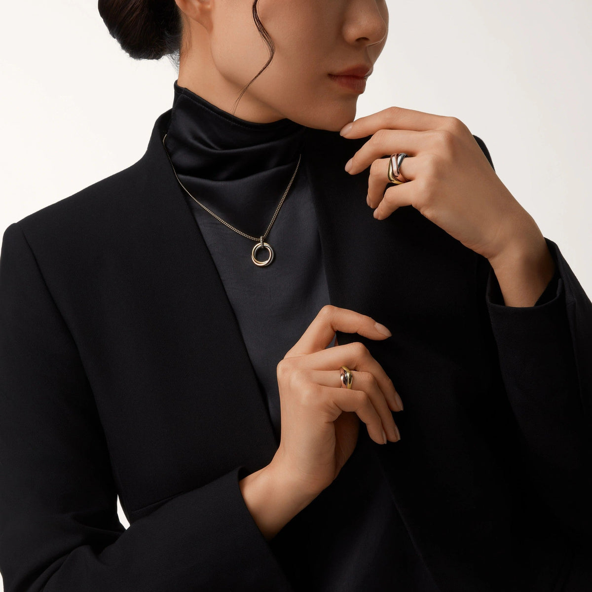 [Stellar Jewelry]TRINITY MEDIUM  DIAMONDS NECKLACE
