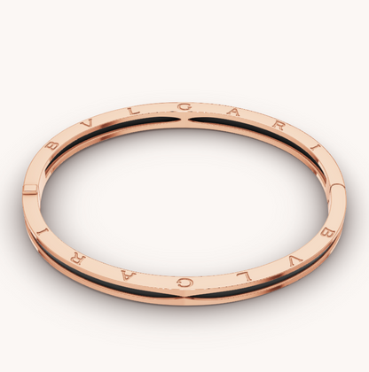 [Stellar Jewelry]ZERO 1 PINK GOLD WITH BLACK CERAMIC BRACELET