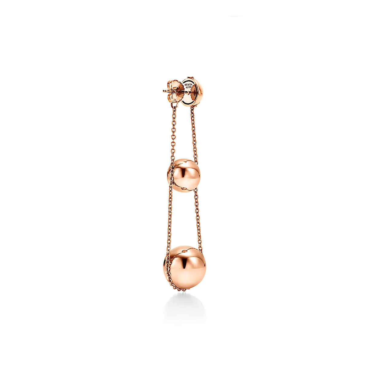 [Stellar jewels]TRIPLE DROP PINK GOLD EARRINGS