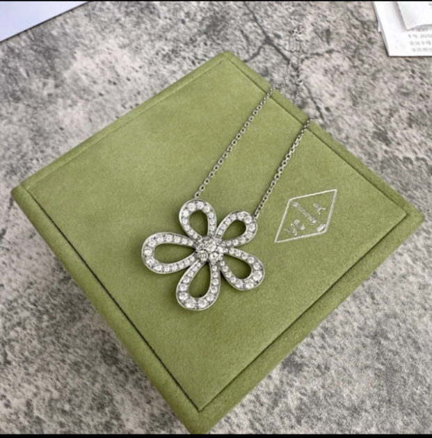 [Stellar Jewelry]Flowerlace Diamond Pavé NECKLACE
