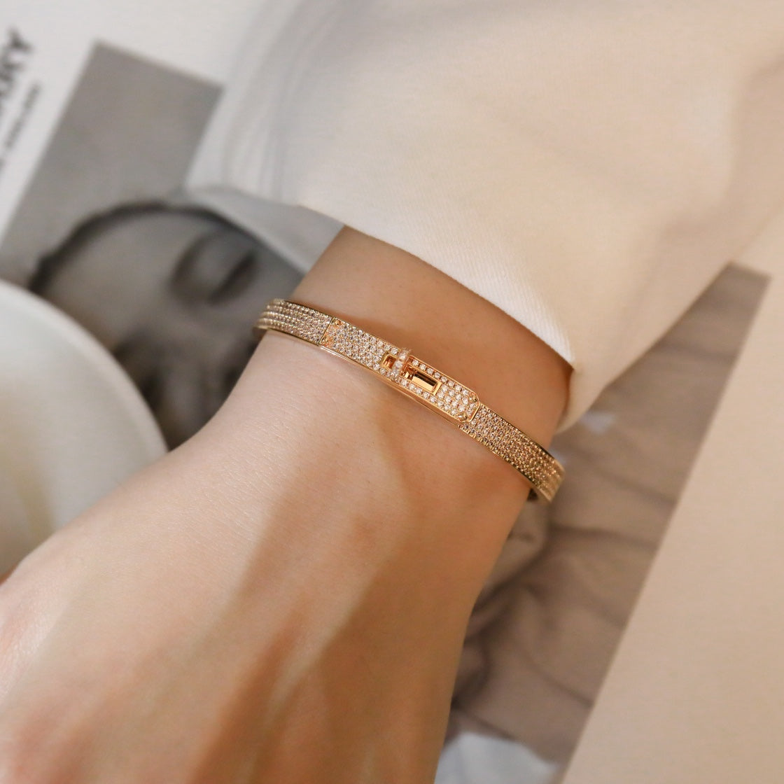 [Stellar Jewelry]KELLY BRACELET DIAMOND PAVED