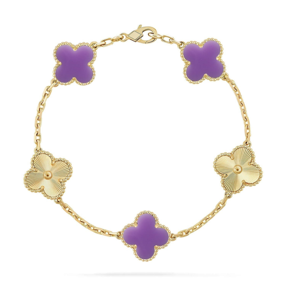 [Stellar Jewelry]CLOVER 5 MOTIF LIGHT PURPLE BRACELET COLLECTION