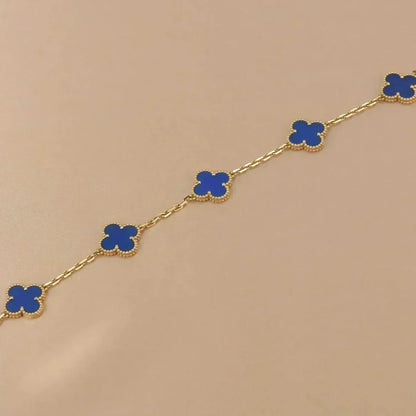 [Stellar Jewelry] CLOVER 5 MOTIF BLUE AGATE BRACELET COLLECTION