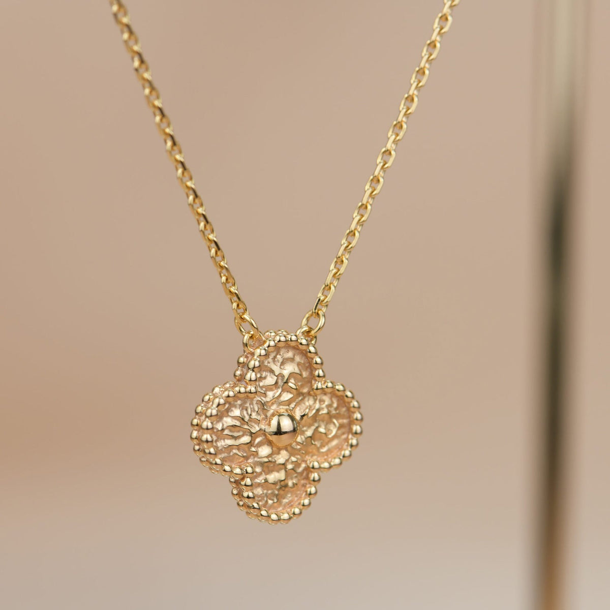 [Stellar Jewelry]CLOVER 15MM  BRONZING NECKLACE