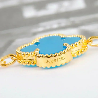[Stellar Jewelry] CLOVER 5 MOTIF TURQUOISE BRACELET COLLECTION