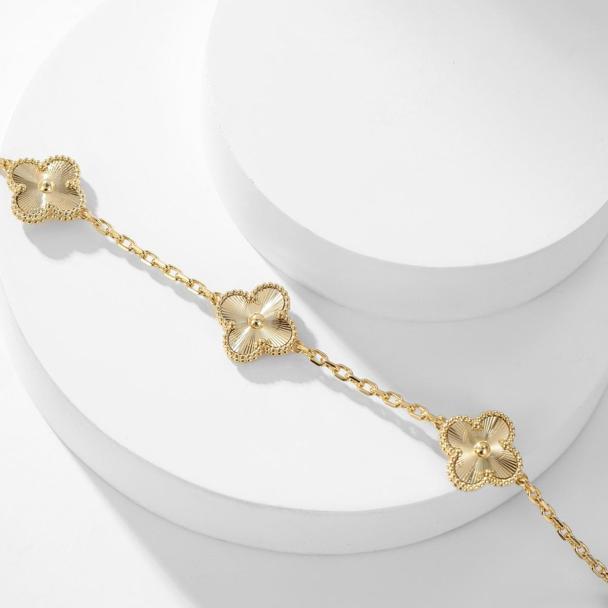 [Stellar Jewelry]CLOVER 10 MOTIFS LASER NECKLACE