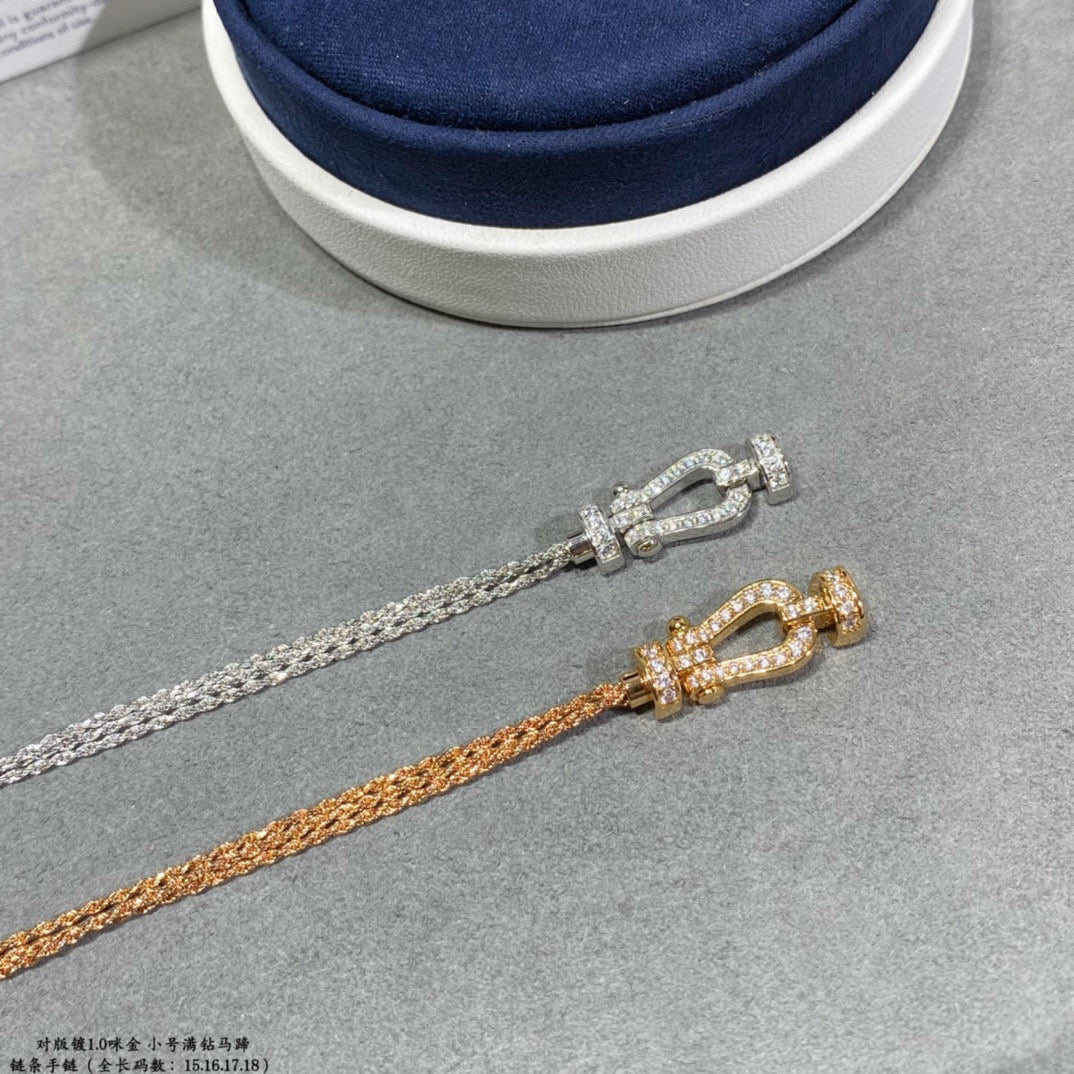 [Stellar Jewelry]FORCE SMALL HORSESHOE  DIAMOND CHAIN ROPE BRACELET