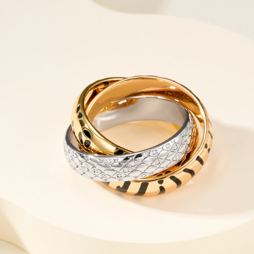 [Stellar Jewelry]TRINITY  RING LEOPARD PRINT
