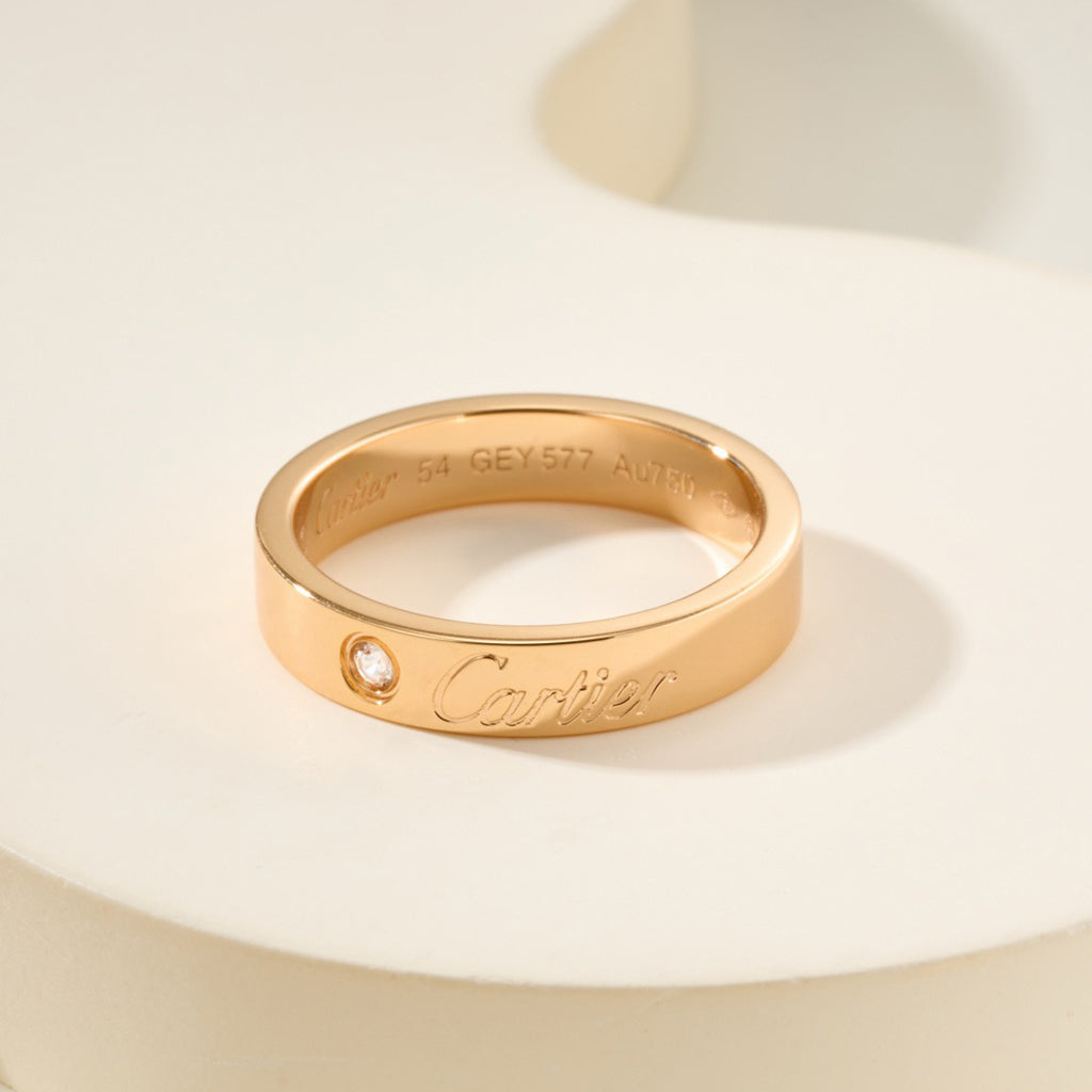 [Stellar Jewelry]LOVE RING 4MM 1 DIAMOND
