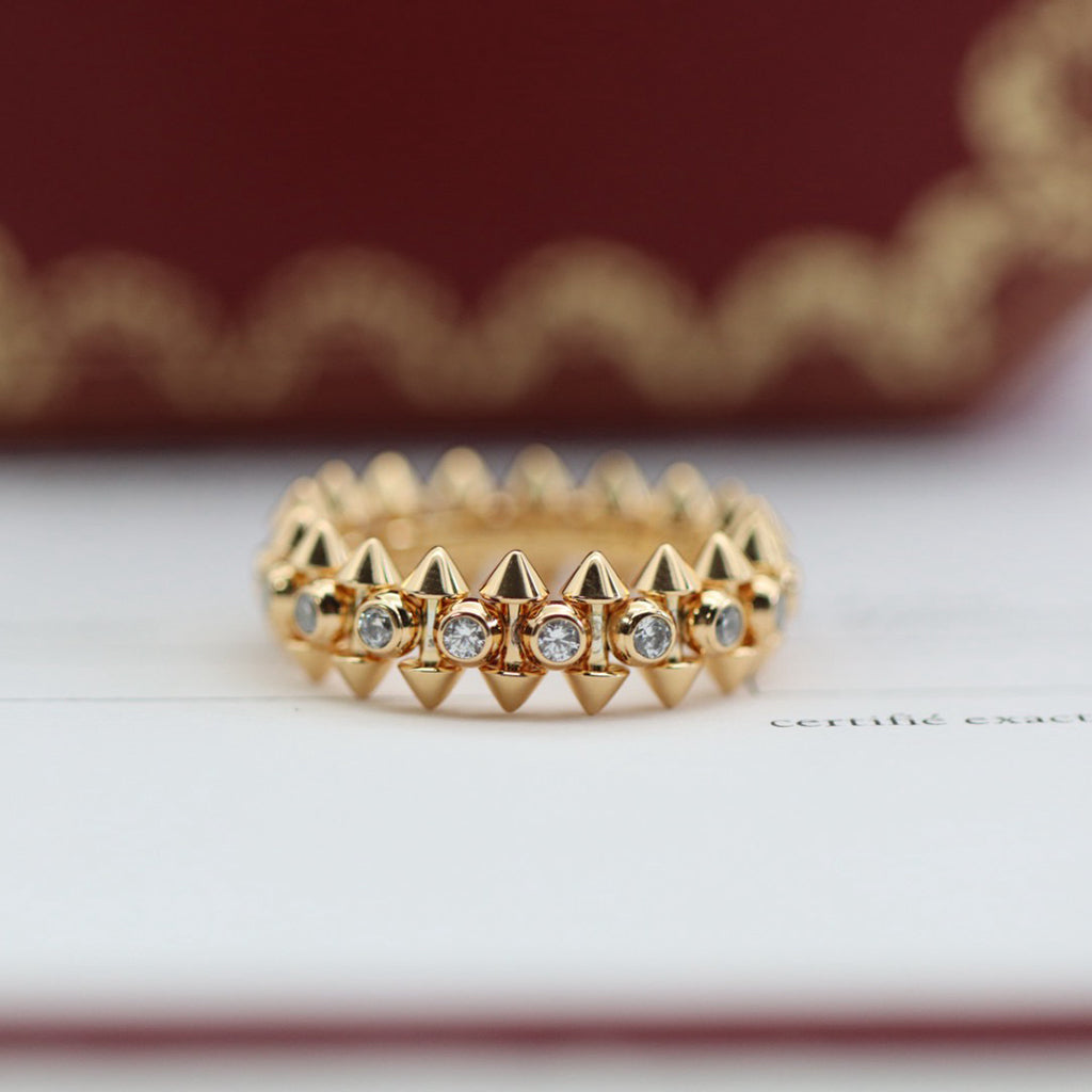 [Stellar Jewelry]CLASH 6.8MM DIAMOND MEDIUM RING