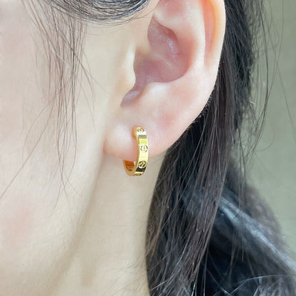 [Stellar Jewelry]LOVE EARRINGS 2.65 MM NO DIAMOND SMALL