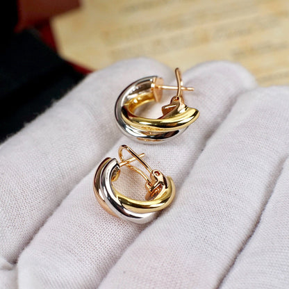 [Stellar Jewelry]TRINITY ON DIAMOND CLASSIC EARRINGS