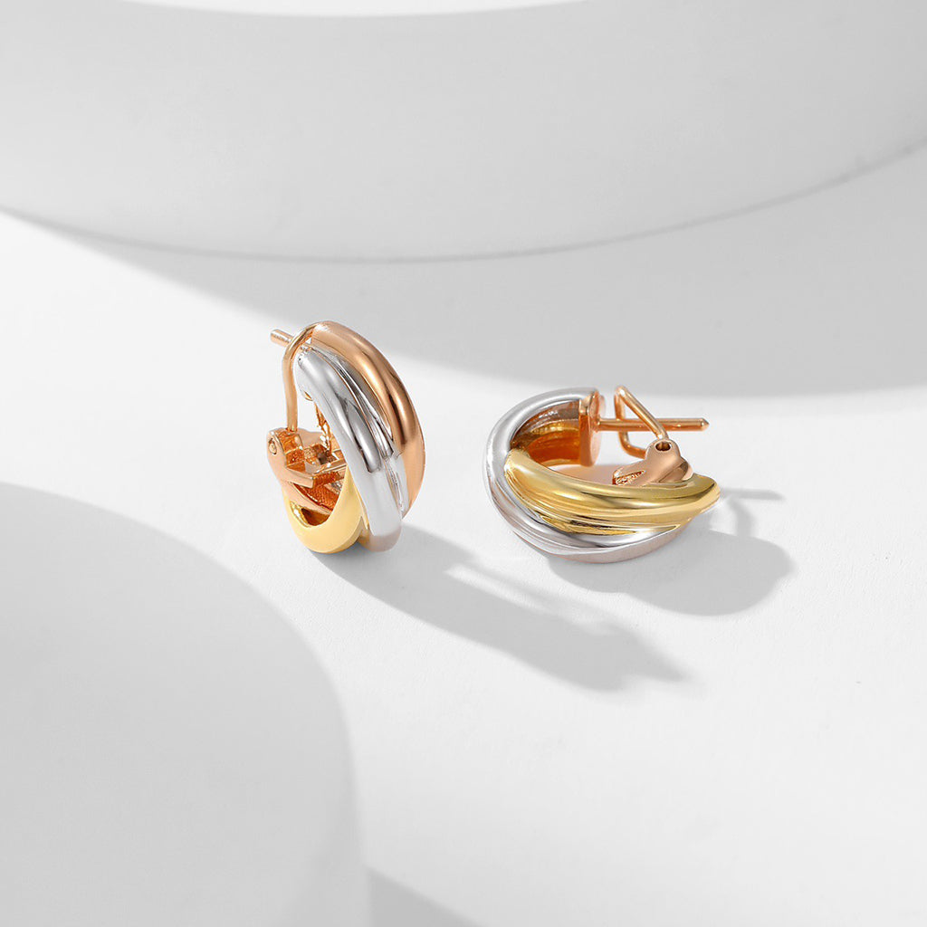 [Stellar Jewelry]TRINITY ON DIAMOND CLASSIC EARRINGS