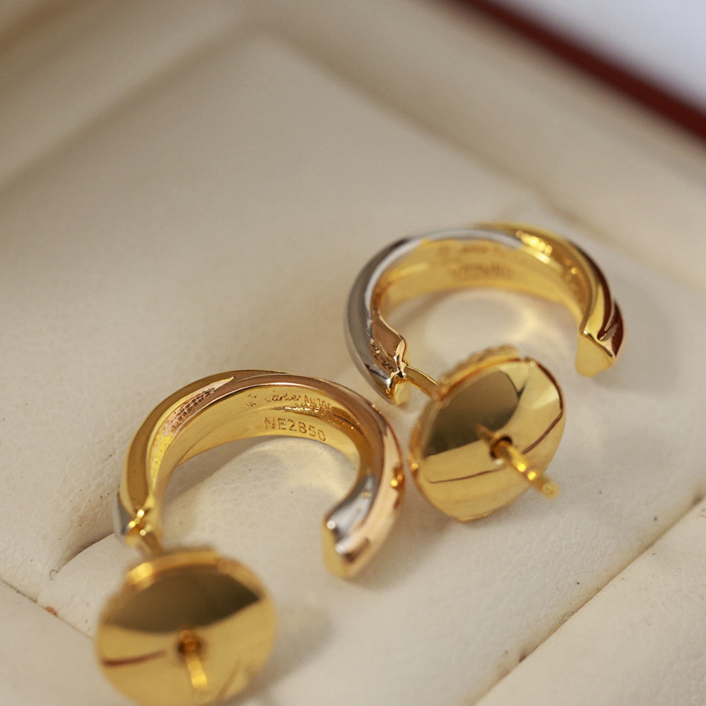 [Stellar Jewelry]TRINITY ON DIAMOND MINI EARRINGS
