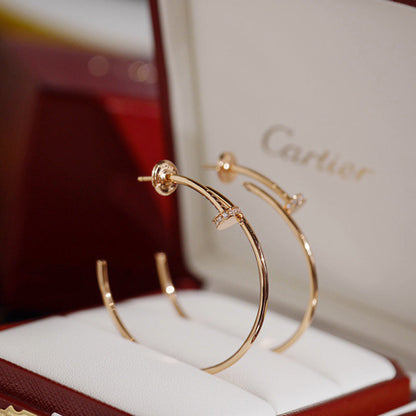 [Stellar Jewelry]JUSTE HALF DIAMOND LARGE EARRINGS