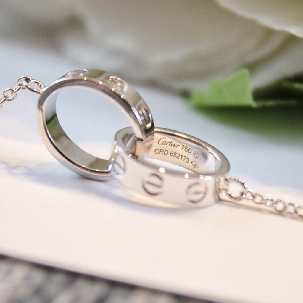 [Stellar Jewelry]LOVE DOUBLE RING NECKLACE
