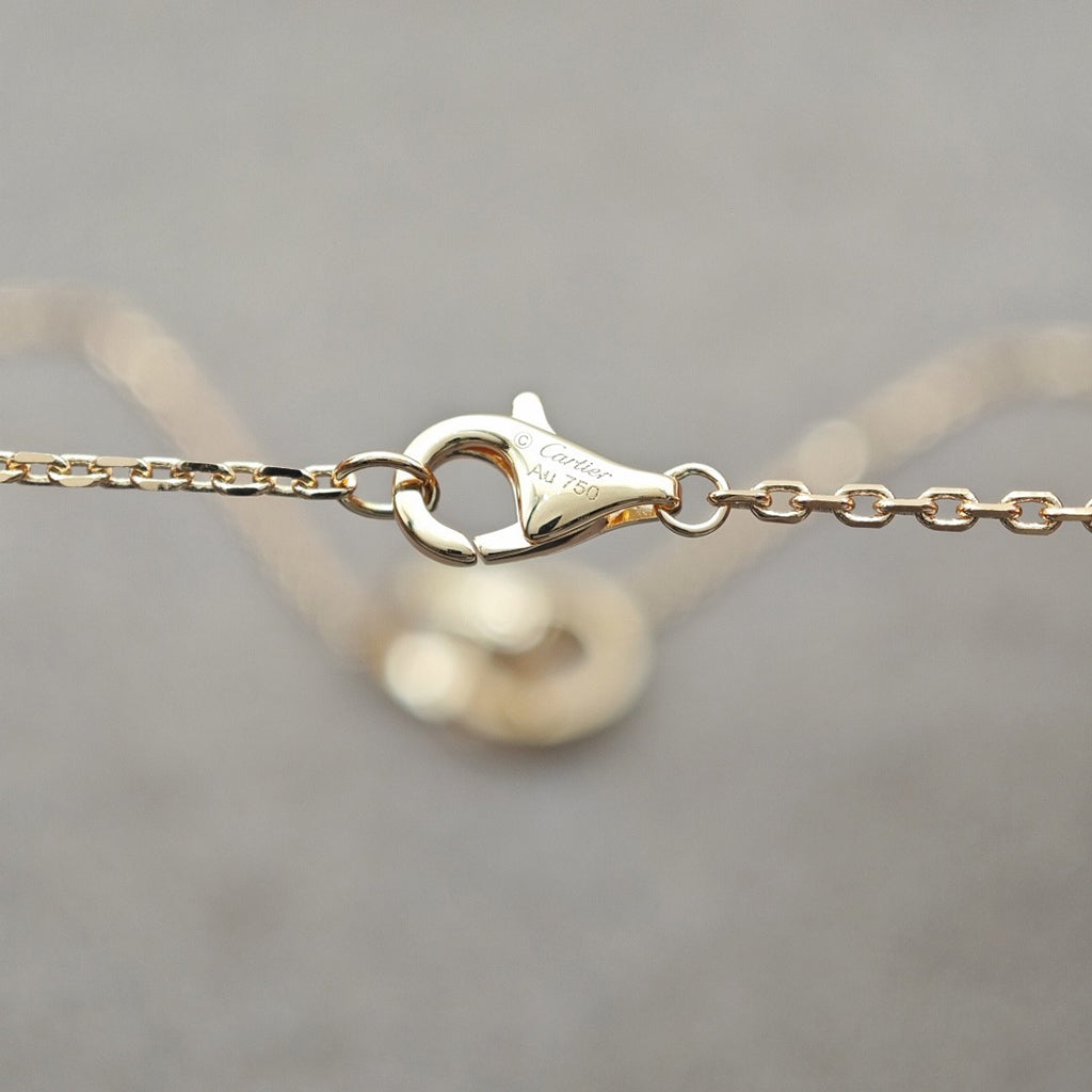[Stellar Jewelry]LOVE DOUBLE RING HALF DIAMOND NECKLACE