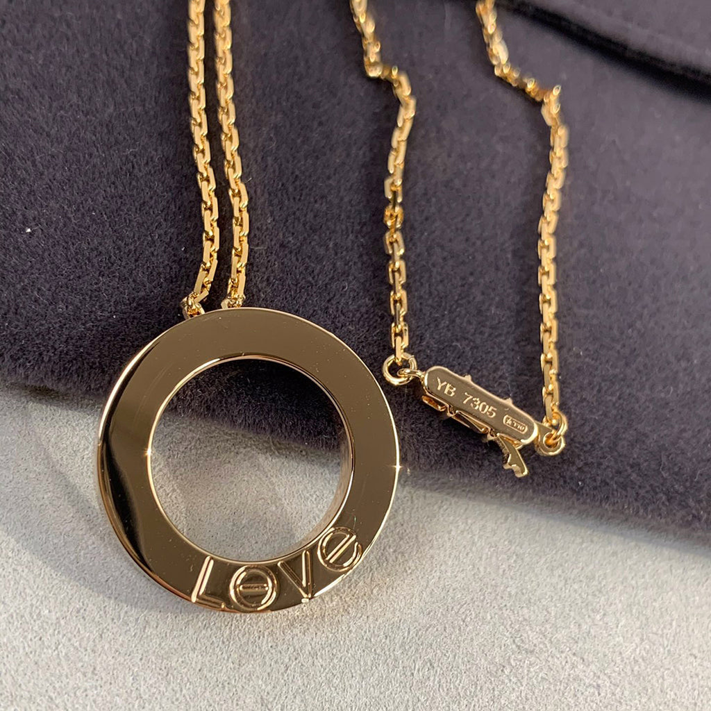 [Stellar Jewelry]LOVE NECKLACE 16MM 3 DIAMONDS