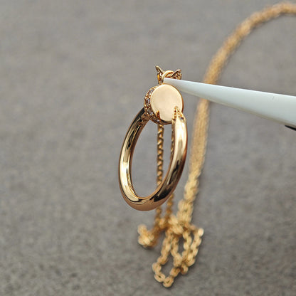 [Stellar Jewelry]JUSTE NECKLACE HALF DIAMOND