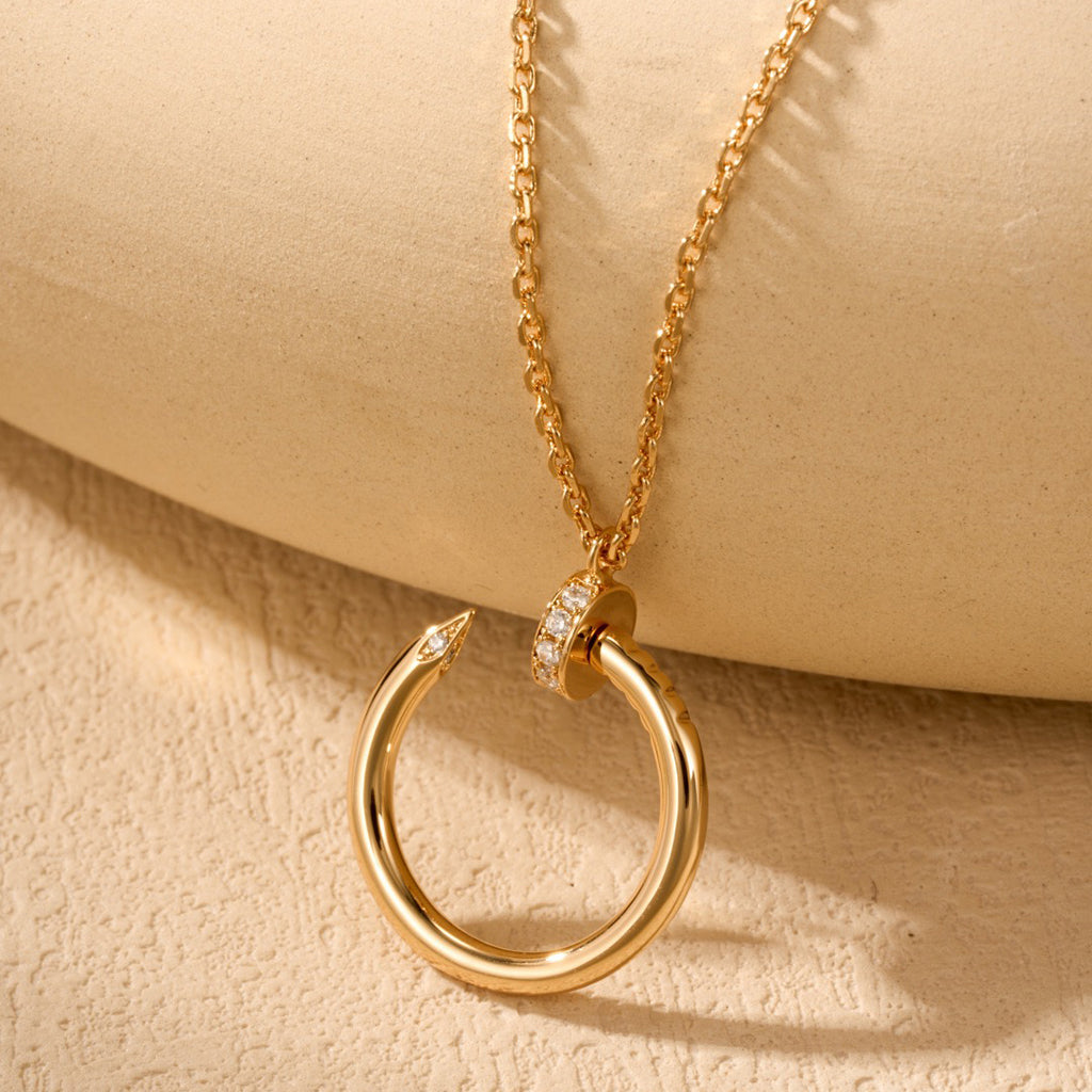 [Stellar Jewelry]JUSTE NECKLACE HALF DIAMOND