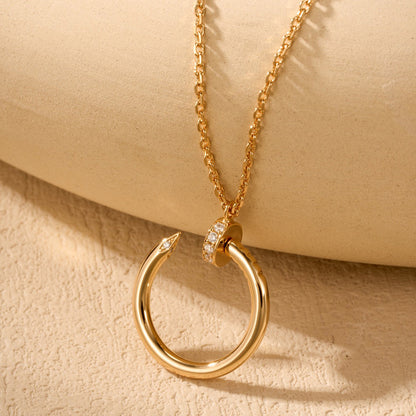[Stellar Jewelry]JUSTE NECKLACE HALF DIAMOND