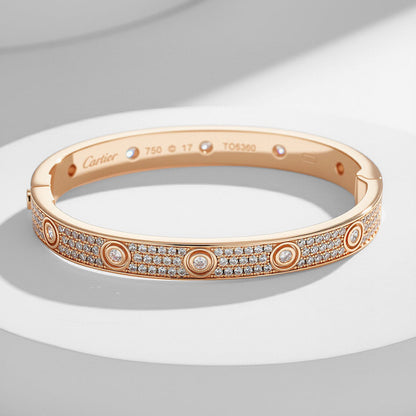 [Stellar Jewelry]LOVE BRACELET 6.1MM DIAMOND-PAVED 10 BIG DIAMONDS