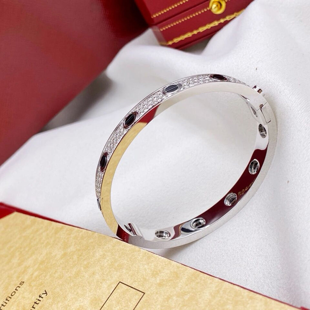 [Stellar Jewelry]LOVE BRACELET 6.1MM DIAMOND-PAVED CERAMIC