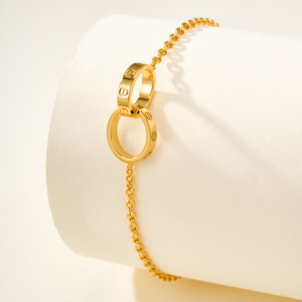 [Stellar Jewelry]LOVE BRACELET DOUBLE RING