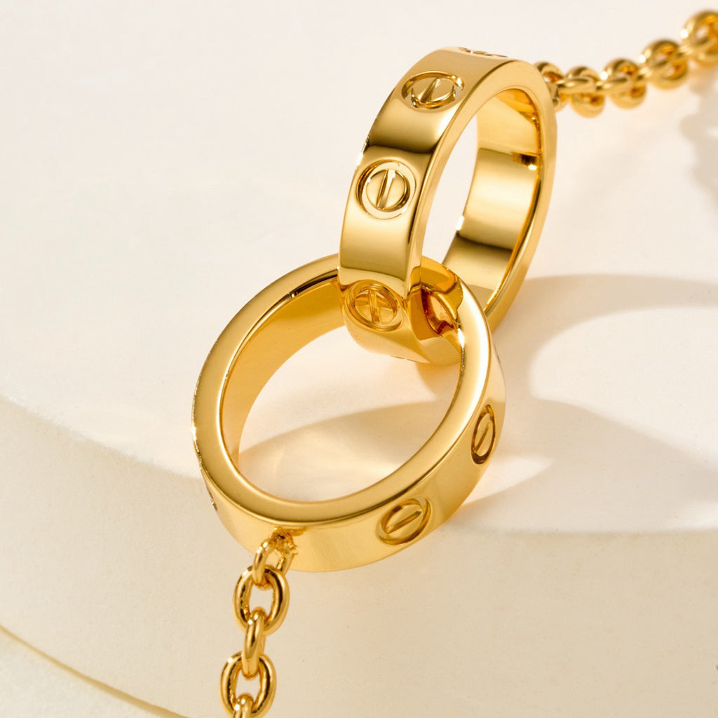 [Stellar Jewelry]LOVE BRACELET DOUBLE RING